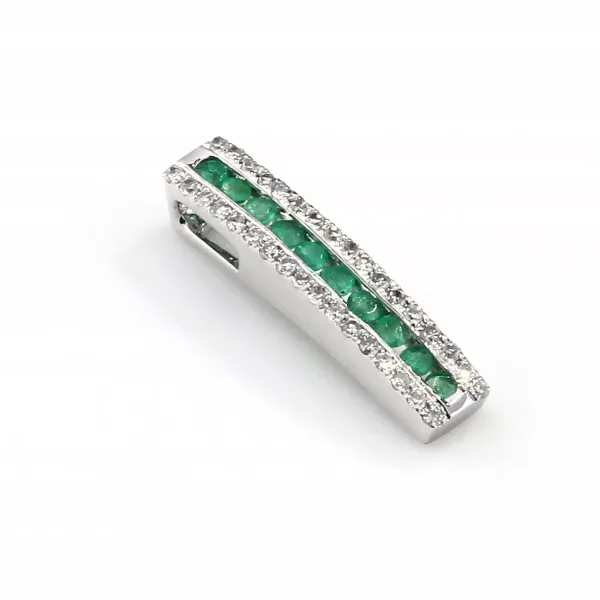 ZAWIESZKA SZMARAGD DIAMENTY BIAŁE ZŁOTO pr 585