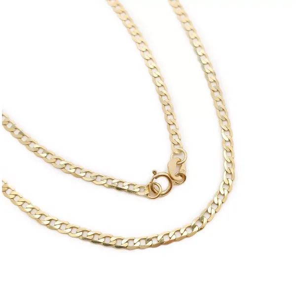 ZŁOTY 14k ŁAŃCUSZEK PANCERKA PEŁNA 50 cm id L1126