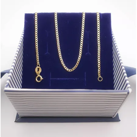 ZŁOTY 14K ŁAŃCUSZEK PEŁNA 60cm PANCERKA L1080A ZŁOTY 14K ŁAŃCUSZEK PEŁNA 60cm PANCERKA L1080A