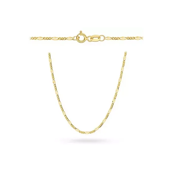 Złoty 585 Łańcuszek Figaro Gucci 42cm