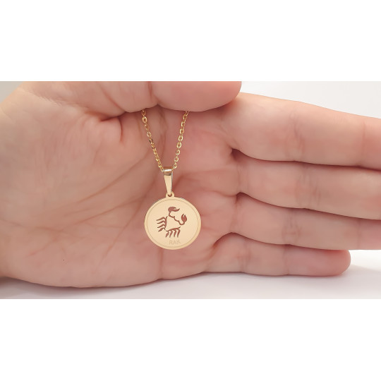 ZŁOTA 14K ZAWIESZKA ZNAK ZODIAKU RAK id Z1364