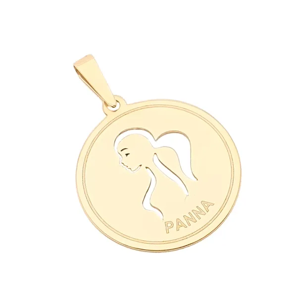 ZŁOTA 14K ZAWIESZKA ZNAK ZODIAKU PANNA id Z1185
