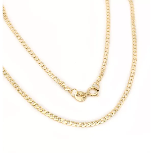 ZŁOTY 14k ŁAŃCUSZEK PANCERKA PEŁNA 60cm 2.0 mm