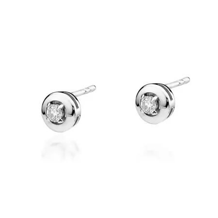 Złote Kolczyki 585 z Brylantami 0,16ct Sztyft Złote Kolczyki 585 z Brylantami 0,16ct Sztyft