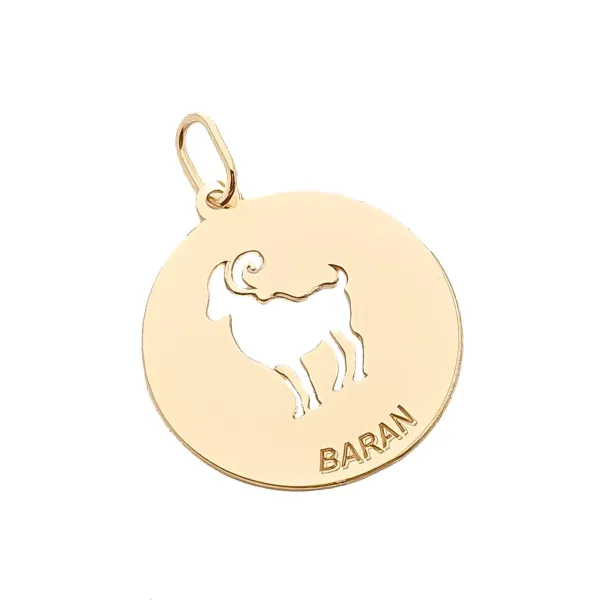 ZŁOTA 585 ZAWIESZKA ZODIAK BARAN id Z1238