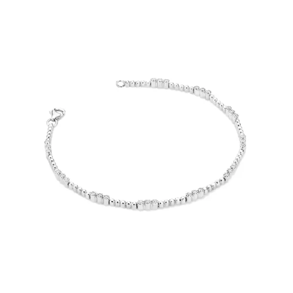 Elegancka 585 Bransoletka Białe Złoto z Brylantami