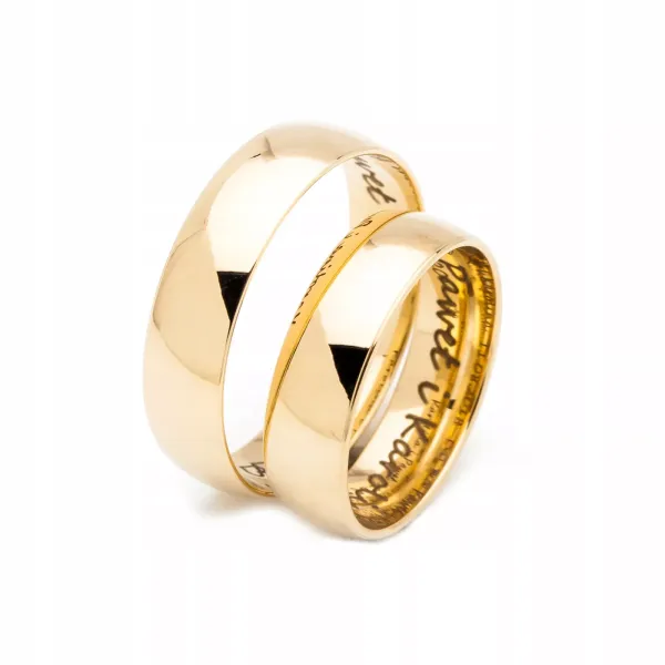 OBRĄCZKI ZŁOTE BEZSZWOWE 14K 5,5 mm A-107