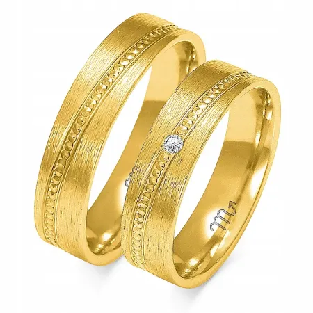 ZŁOTE 14K OBRĄCZKI PŁASKIE 5mm BRYLANT GRAWER ZŁOTE 14K OBRĄCZKI PŁASKIE 5mm BRYLANT GRAWER