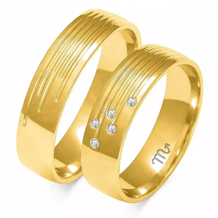ZŁOTE 14K OBRĄCZKI PÓŁOKRĄGŁE 5,5mm BRYLANTY ZŁOTE 14K OBRĄCZKI PÓŁOKRĄGŁE 5,5mm BRYLANTY