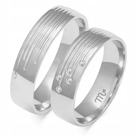 ZŁOTE 14K OBRĄCZKI PÓŁOKRĄGŁE 5,5mm BRYLANTY ZŁOTE 14K OBRĄCZKI PÓŁOKRĄGŁE 5,5mm BRYLANTY