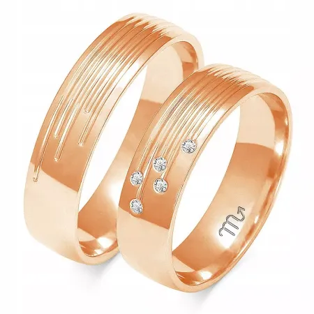 ZŁOTE 14K OBRĄCZKI PÓŁOKRĄGŁE 5,5mm BRYLANTY ZŁOTE 14K OBRĄCZKI PÓŁOKRĄGŁE 5,5mm BRYLANTY