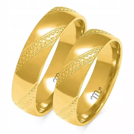 ZŁOTE 14K ŚLUBNE OBRĄCZKI SOCZEWKA 5,5mm GRAWER ZŁOTE 14K ŚLUBNE OBRĄCZKI SOCZEWKA 5,5mm GRAWER