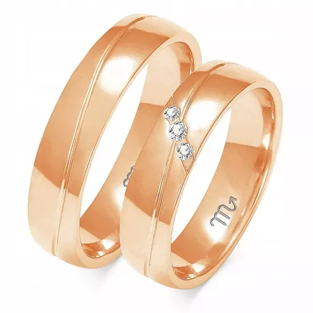 OBRĄCZKI 14K PÓŁOKRĄGŁE 5mm BRYLANTY BIAŁE ZŁOTO OBRĄCZKI 14K PÓŁOKRĄGŁE 5mm BRYLANTY BIAŁE ZŁOTO