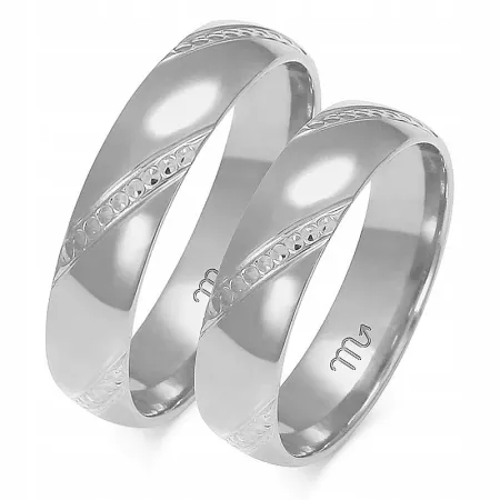 ZŁOTE 14K ŚLUBNE OBRĄCZKI 4mm SOCZEWKA GRAWER ZŁOTE 14K ŚLUBNE OBRĄCZKI 4mm SOCZEWKA GRAWER