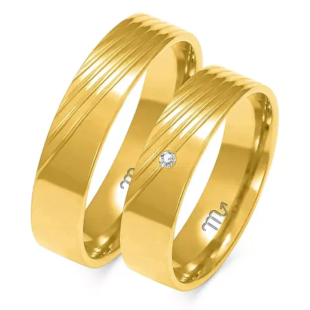 ZŁOTE ŚLUBNE pr 333 OBRĄCZKI 4mm PŁASKIE BRYLANT ZŁOTE ŚLUBNE pr 333 OBRĄCZKI 4mm PŁASKIE BRYLANT