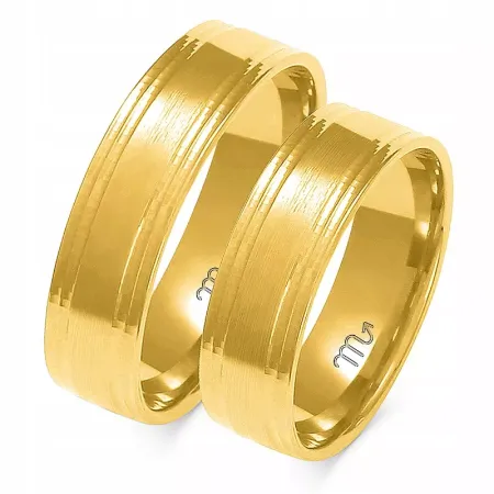 OBRĄCZKI 14K BIAŁE ZŁOTO 6mm PŁASKIE GRAWER OBRĄCZKI 14K BIAŁE ZŁOTO 6mm PŁASKIE GRAWER