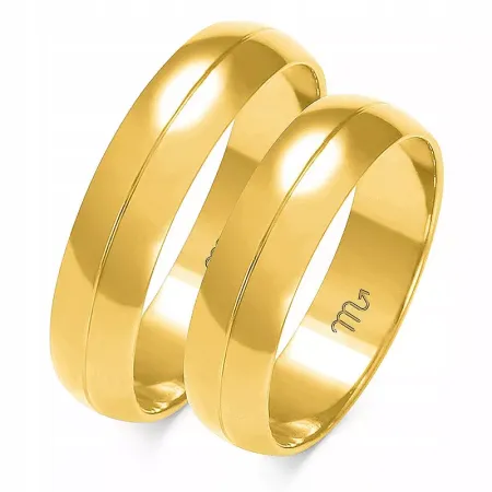 OBRĄCZKI ZŁOTE 14K 5mm id A-202 OBRĄCZKI ZŁOTE 14K 5mm id A-202