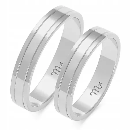 OBRĄCZKI ŚLUBNE ŻÓŁTE pr 333 4 mm PŁASKIE A-203 OBRĄCZKI ŚLUBNE ŻÓŁTE pr 333 4 mm PŁASKIE A-203