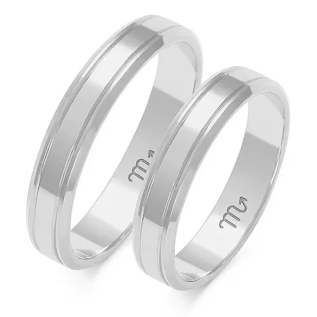 OBRĄCZKI ZŁOTE 14K 4 mm SOCZEWKA A-206