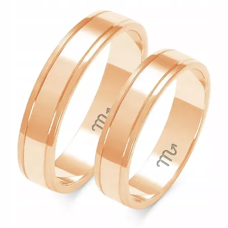 ZŁOTE OBRĄCZKI ŚLUBNE PÓŁOKRĄGŁE 585 4,5 mm A-208 ZŁOTE OBRĄCZKI ŚLUBNE PÓŁOKRĄGŁE 585 4,5 mm A-208