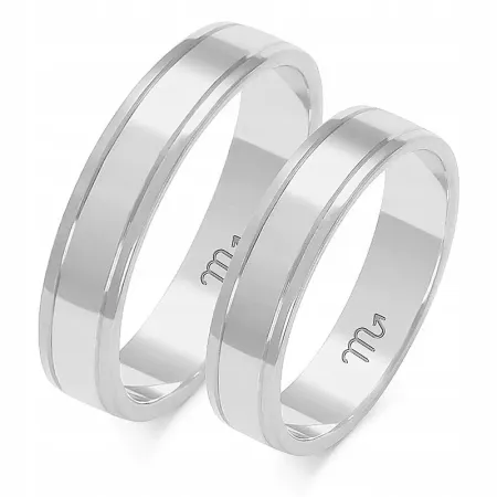 ZŁOTE OBRĄCZKI ŚLUBNE PÓŁOKRĄGŁE 585 4,5 mm A-208 ZŁOTE OBRĄCZKI ŚLUBNE PÓŁOKRĄGŁE 585 4,5 mm A-208