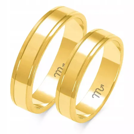 ZŁOTE OBRĄCZKI ŚLUBNE PÓŁOKRĄGŁE 585 4,5 mm A-208 ZŁOTE OBRĄCZKI ŚLUBNE PÓŁOKRĄGŁE 585 4,5 mm A-208