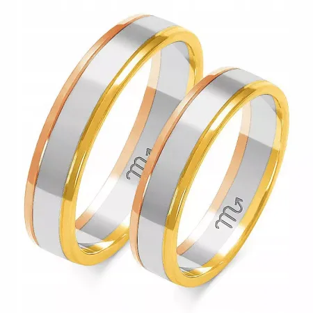 ZŁOTE OBRĄCZKI PÓŁOKRĄGŁE 14K 4,5 mm A-208 ZŁOTE OBRĄCZKI PÓŁOKRĄGŁE 14K 4,5 mm A-208