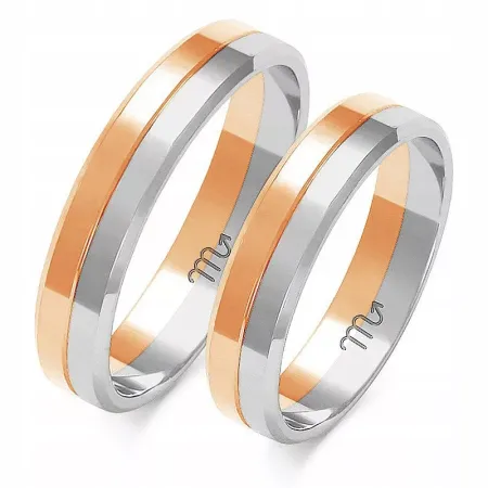 ZŁOTE 14K OBRĄCZKI ŚLUBNE 4,5 mm A-212 ZŁOTE 14K OBRĄCZKI ŚLUBNE 4,5 mm A-212