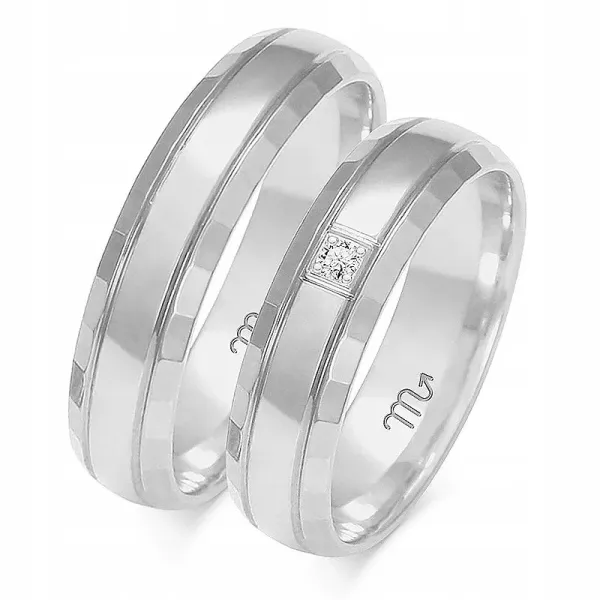 OBRĄCZKI ZŁOTE 14K 5 mm CYRKONIA A-216