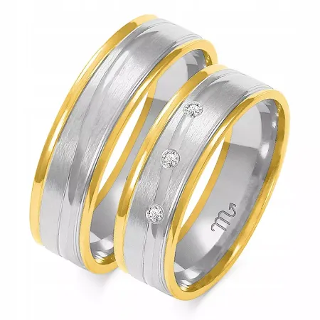 ZŁOTE OBRĄCZKI ŚLUBNE 14K 6mm BRYLANT GRAWER A-218 ZŁOTE OBRĄCZKI ŚLUBNE 14K 6mm BRYLANT GRAWER A-218