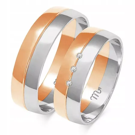 ZŁOTE ELEGANCKIE 14K OBRĄCZKI 6mm CYRKONIE A-219 ZŁOTE ELEGANCKIE 14K OBRĄCZKI 6mm CYRKONIE A-219