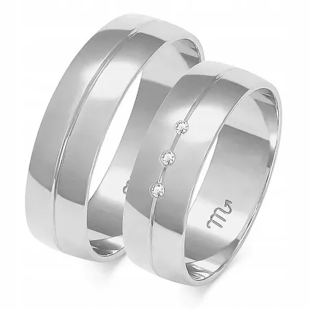 ZŁOTE 585 ELEGANCKIE OBRĄCZKI ŚLUBNE 6mm A-219 ZŁOTE 585 ELEGANCKIE OBRĄCZKI ŚLUBNE 6mm A-219