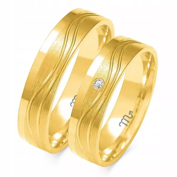 ZŁOTE OBRĄCZKI Z SOCZEWKĄ 14K 5mm BRYLANT A-223