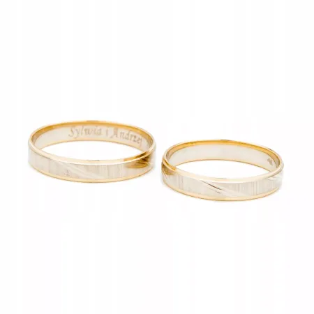 ZŁOTE OBRĄCZKI 14K ŚLUBNE 5mm SOCZEWKA A-227 ZŁOTE OBRĄCZKI 14K ŚLUBNE 5mm SOCZEWKA A-227
