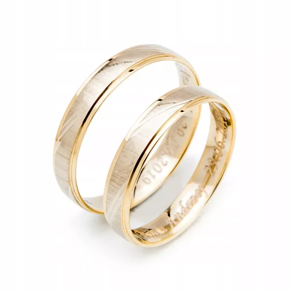 OBRĄCZKI ZŁOTE 14K 4 mm id A-227