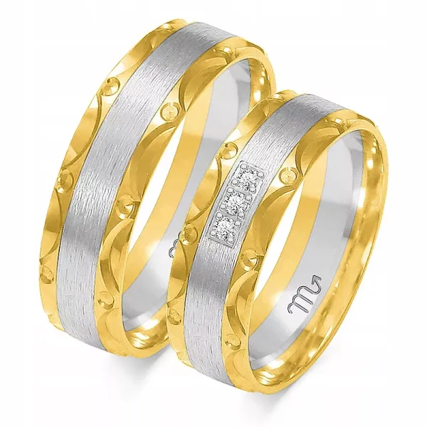 ZŁOTE 585 OBRĄCZKI 6mm CYRKONIA SOCZEWKA A-230