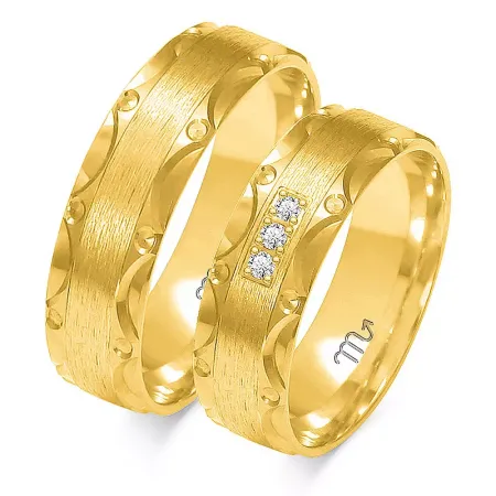 ZŁOTE OBRĄCZKI 8K 6mm BRYLANT A-230 ZŁOTE OBRĄCZKI 8K 6mm BRYLANT A-230