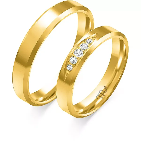 OBRĄCZKI ZŁOTE 14K BRYLANT CYRKONIA SOCZEWKA