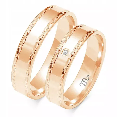 ZŁOTE OBRĄCZKI 14K 4mm BRYLANT O-100 ZŁOTE OBRĄCZKI 14K 4mm BRYLANT O-100