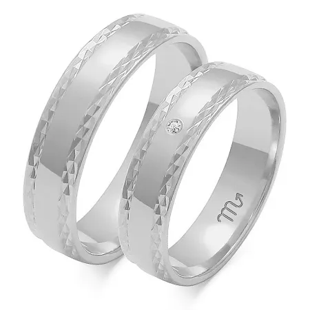 ZŁOTE 585 OBRĄCZKI ŚLUBNE 4mm BRYLANT GRAWER O-104 ZŁOTE 585 OBRĄCZKI ŚLUBNE 4mm BRYLANT GRAWER O-104