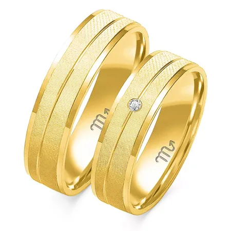 ZŁOTE 14K ŚLUBNE OBRĄCZKI 5,5mm DIAMENT O-131 ZŁOTE 14K ŚLUBNE OBRĄCZKI 5,5mm DIAMENT O-131