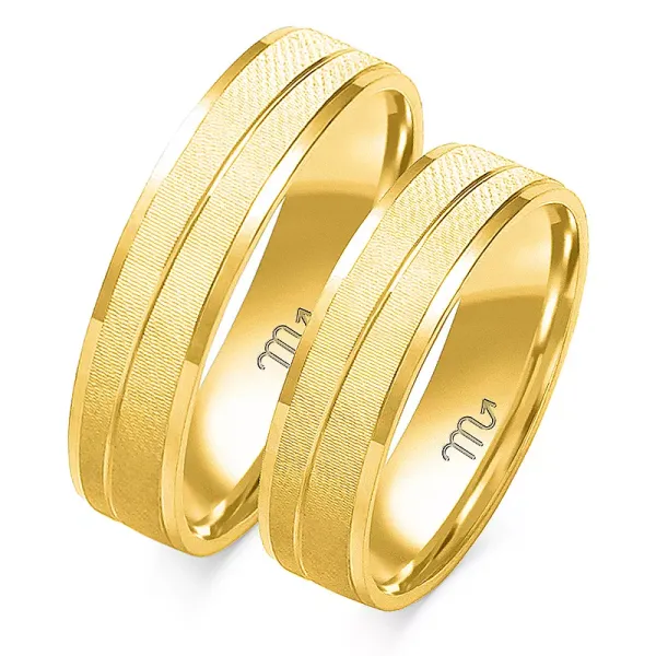 ZŁOTE 14K ŚLUBNE OBRĄCZKI 5,5mm SOCZEWKA O-131A
