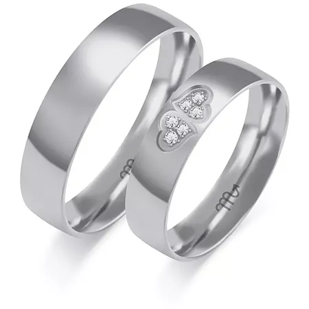 ZŁOTE 14K OBRĄCZKI SERCA BRYLANT GRAWER 5mm O-381 ZŁOTE 14K OBRĄCZKI SERCA BRYLANT GRAWER 5mm O-381