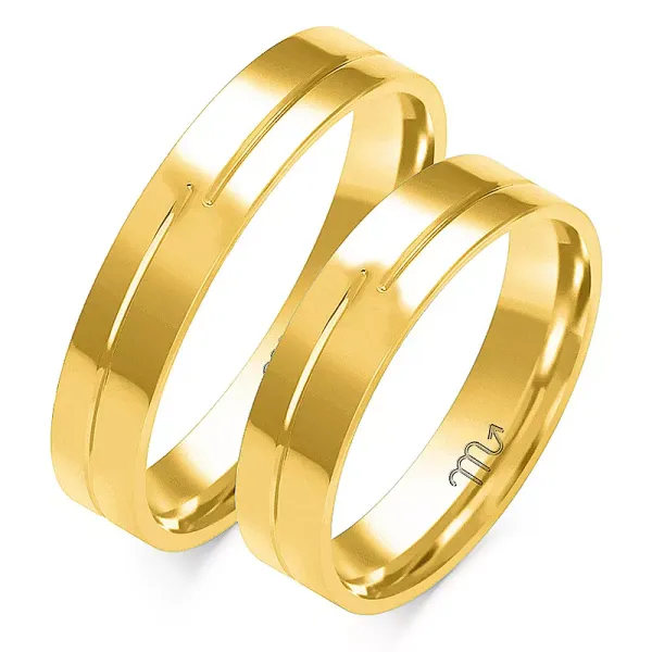 ZŁOTE OBRĄCZKI 14K SOCZEWKA 4,5mm GRAWER O-80