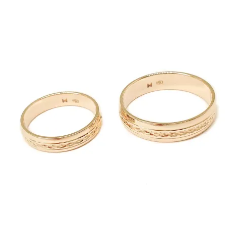 ZŁOTE 14K OBRĄCZKI DIAMENTOWANE 4 i 5mm OE-192 ZŁOTE 14K OBRĄCZKI DIAMENTOWANE 4 i 5mm OE-192