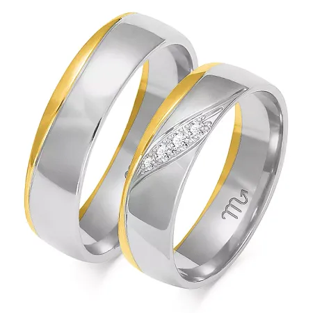ZŁOTE 14K ŚLUBNE OBRĄCZKI Z CYRKONIAMI OE-207 ZŁOTE 14K ŚLUBNE OBRĄCZKI Z CYRKONIAMI OE-207