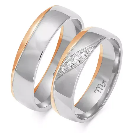 ZŁOTE 14K ŚLUBNE OBRĄCZKI Z CYRKONIAMI OE-207 ZŁOTE 14K ŚLUBNE OBRĄCZKI Z CYRKONIAMI OE-207