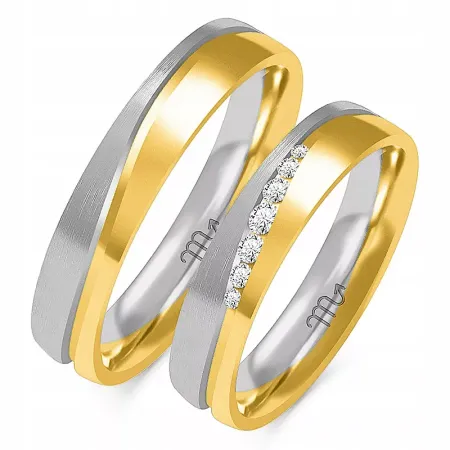 ŚLUBNE 14K OBRĄCZKI 5mm BRYLANTY SOCZEWKA OE-222 ŚLUBNE 14K OBRĄCZKI 5mm BRYLANTY SOCZEWKA OE-222