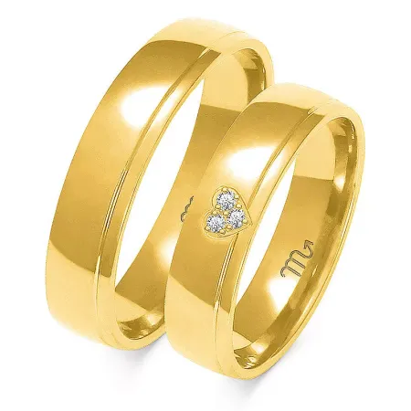 ZŁOTE 14K OBRĄCZKI PÓŁOKRĄGŁE SERCE CYRKONIA ZŁOTE 14K OBRĄCZKI PÓŁOKRĄGŁE SERCE CYRKONIA