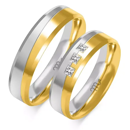 ŚLUBNE 14K OBRĄCZKI PŁASKIE CYRKONIE 5.5mm GRAWER ŚLUBNE 14K OBRĄCZKI PŁASKIE CYRKONIE 5.5mm GRAWER